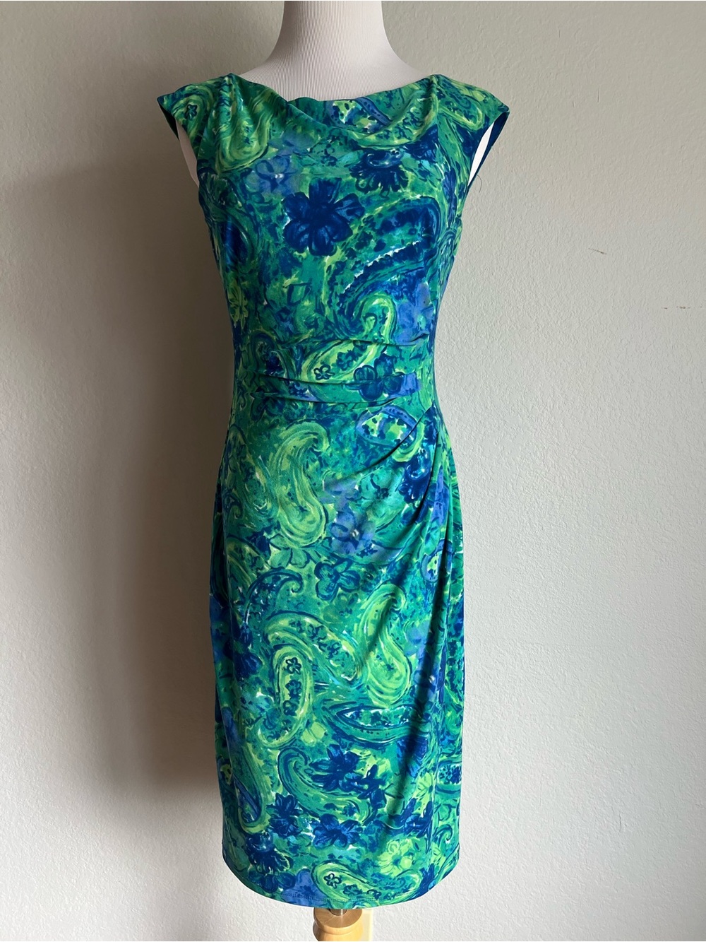 Lauren Ralph Lauren Blue Green Sheath Dress, 2